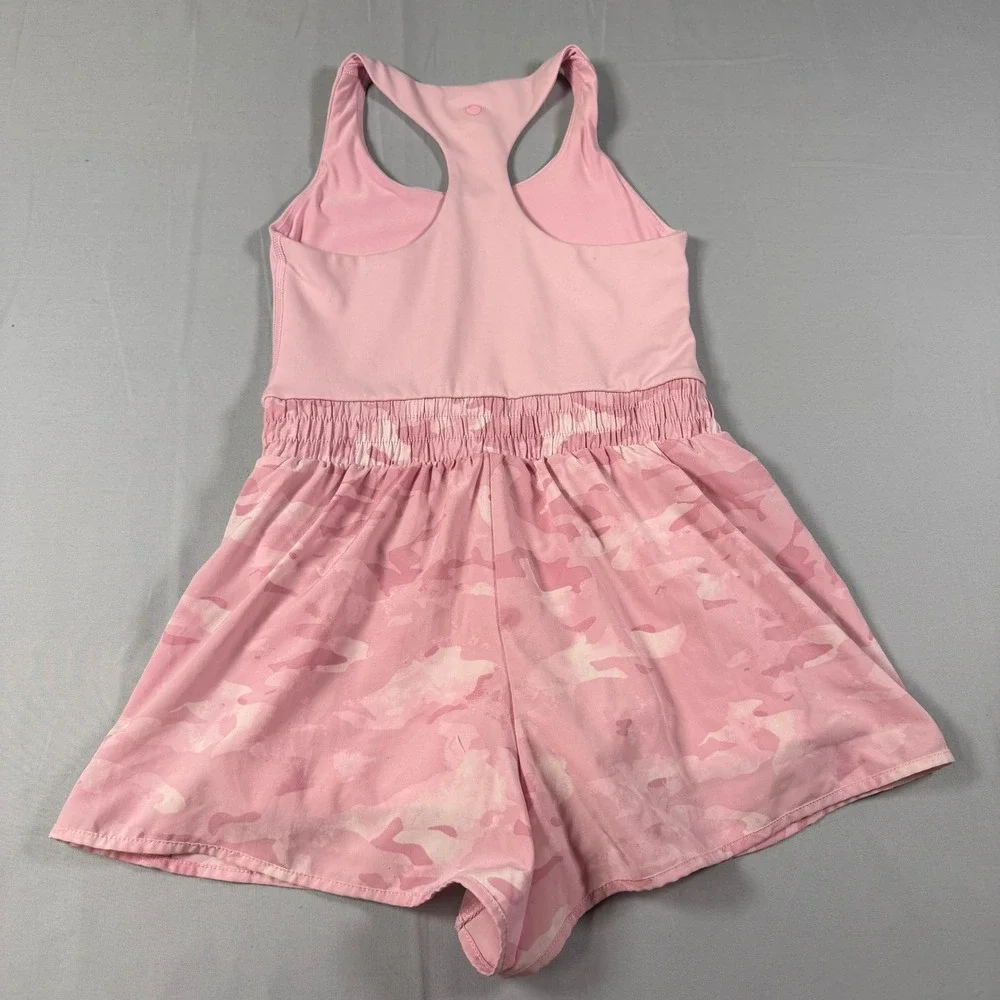 Yogalicious Girls Lux School Day Romper Pink Camo Racerback Size L 12 Activewear